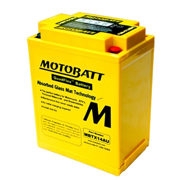 MOTOBATT QUADFLEX AGM BATTERY (MBTX14AU) - DRIVEN Canada's Powersports 6947312400132MBTX14AU