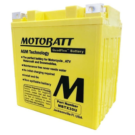 MOTOBATT QUADFLEX AGM BATTERY (MBTX30U) - DRIVEN Canada's Powersports 6947312400088MBTX30U
