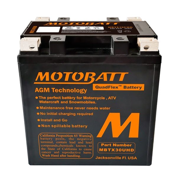 MOTOBATT MBTX30UHD BATTERY QUADFLEX (MBTX30UHD) - DRIVEN Canada's Powersports 779421335823MBTX30UHD