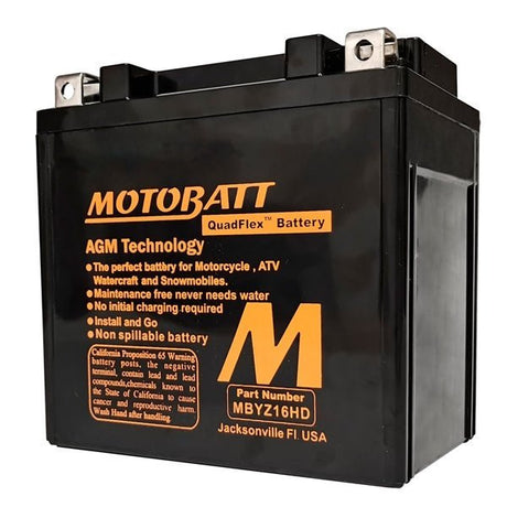 Motobatt MBYZ16HD Battery Quadflex (MBYZ16HD) - DRIVEN Canada's Powersports 779421335779MBYZ16HD