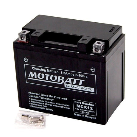 Motobatt MCX12 Battery AGM Classic (MCX12) - DRIVEN Canada's Powersports 779421336172MCX12