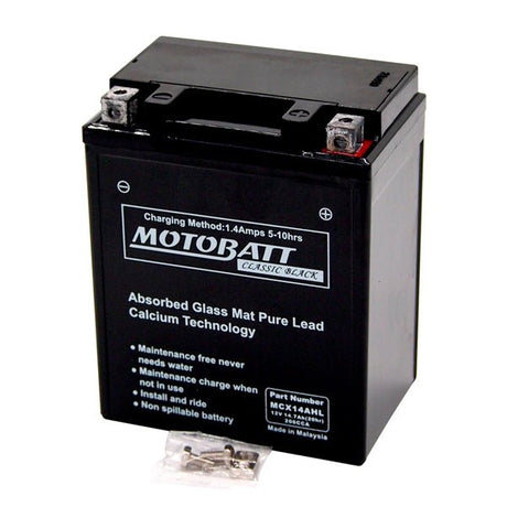 Motobatt MCX14AHL Battery AGM Classic (MCX14AHL) - DRIVEN Canada's Powersports 779421336271MCX14AHL