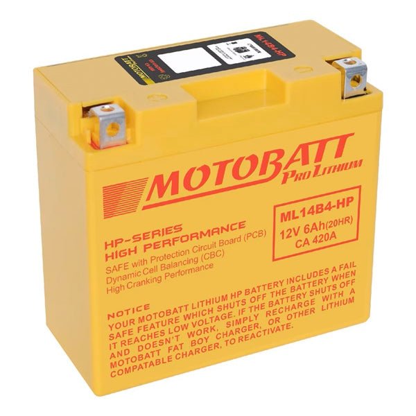 MOTOBATT ML14B4 - HP BATTERY PRO LITHIUM (ML14B4 - HP) - DRIVEN Canada's Powersports 779422520433ML14B4 - HP