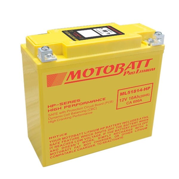 MOTOBATT ML51814 - HP BATTERY PRO LITHIUM (ML51814 - HP) - DRIVEN Canada's Powersports 779422520631ML51814 - HP