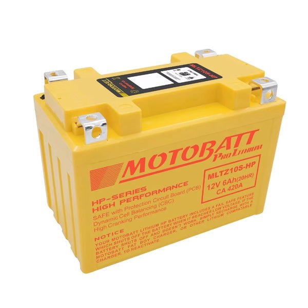 MOTOBATT MLTZ10S - HP BATTERY PRO LITHIUM (MLTZ10S - HP) - DRIVEN Canada's Powersports 779422520426MLTZ10S - HP