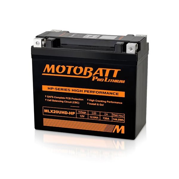 MOTOBATT MLX20UHD - HP BATTERY PRO LITHIUM (MLX20UHD - HP) - DRIVEN Canada's Powersports 779422520693MLX20UHD - HP