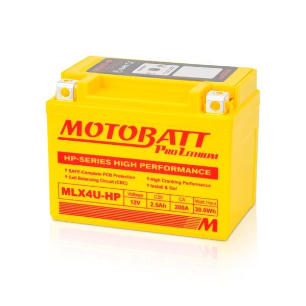 MOTOBATT MLX4U - HP BATTERY PRO LITHIUM (MLX4U - HP) - DRIVEN Canada's Powersports 779422520235MLX4U - HP