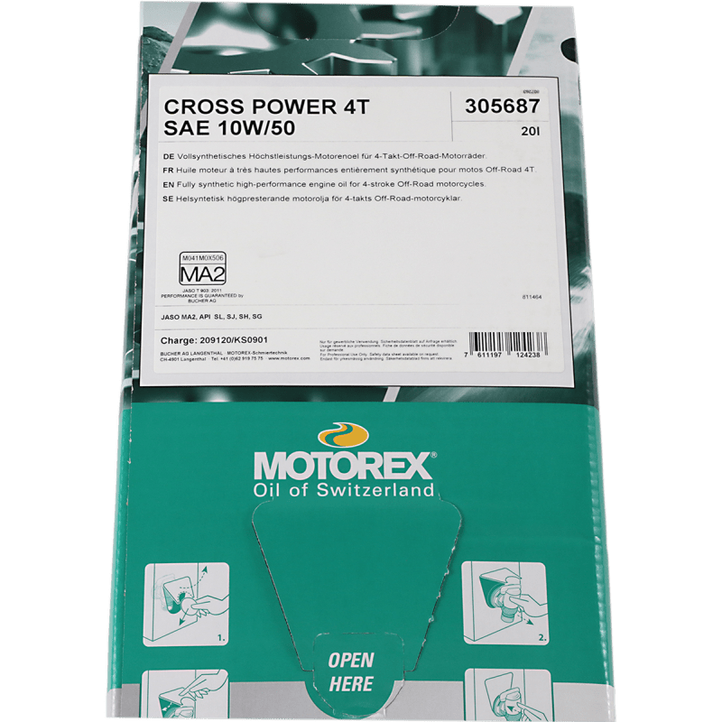 MOTOREX CROSS POWER 4T 10W50 20L (305687) - DRIVEN Canada's Powersports 305687