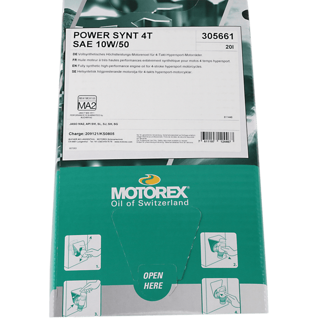MOTOREX POWER SYNT 4T 10W50 20L (305661) - DRIVEN Canada's Powersports 305661