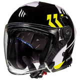 MT HELMETS THUNDER 3 JET SV HELMET - VENUS - YELLOW HI-VIZ (XS) Mint Hi-Viz Yellow Yellow XS - Driven Powersports