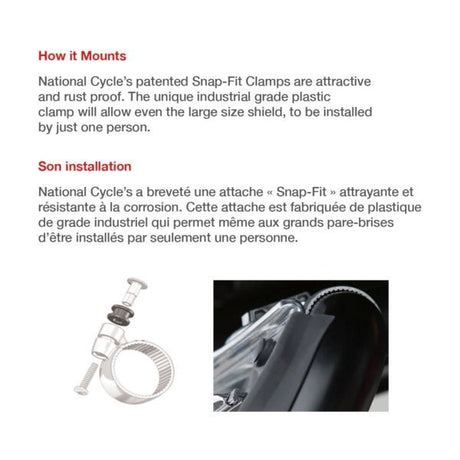 NATIONAL CYCLE WINDSHIELD SHORT FIXED FT POL (N30206) - Driven Powersports Inc.039489006241N30206