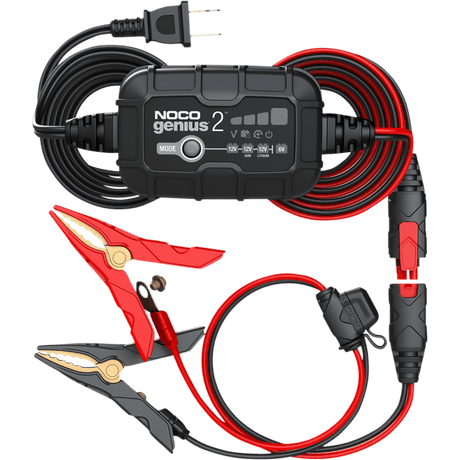 NOCO GENIUS 2 BATTERY CHARGER & MAINTAINER (GENIUS2) - DRIVEN Canada's Powersports 046221190038GENIUS2