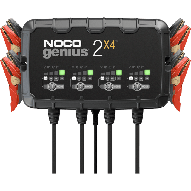 NOCO 4 - BANK BATTERY CHARGER (GENIUS2X4) - DRIVEN Canada's Powersports 046221190434GENIUS2X4