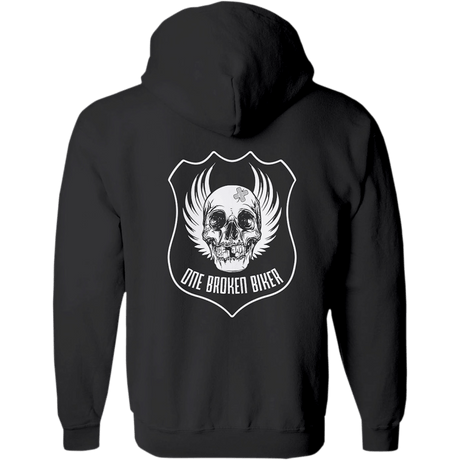 ONE BROKEN BIKER MENS ZIP UP 3 LOGO HOODIE - Driven Powersports Inc.M3LOGOZIPHDS