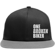 ONE BROKEN BIKER OBB STITCH LOGO AND SNAP BACK FLAT BRIM - Driven Powersports Inc.HATGREYSITCHSNAP
