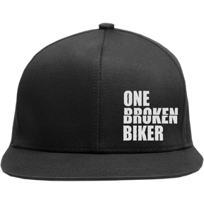 ONE BROKEN BIKER OBB STITCH LOGO SNAP BACK FLAT BRIM - Driven Powersports Inc.HATBLKSTITCHSNAP