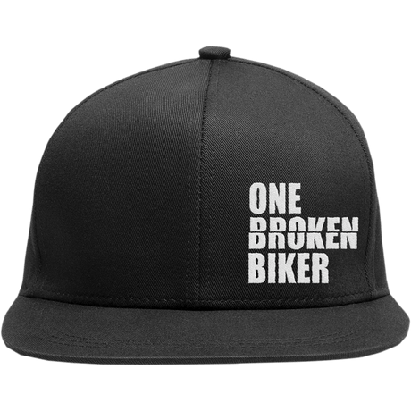 ONE BROKEN BIKER OBB STITCH LOGO SNAP BACK FLAT BRIM - Driven Powersports Inc.HATBLKSTITCHSNAP