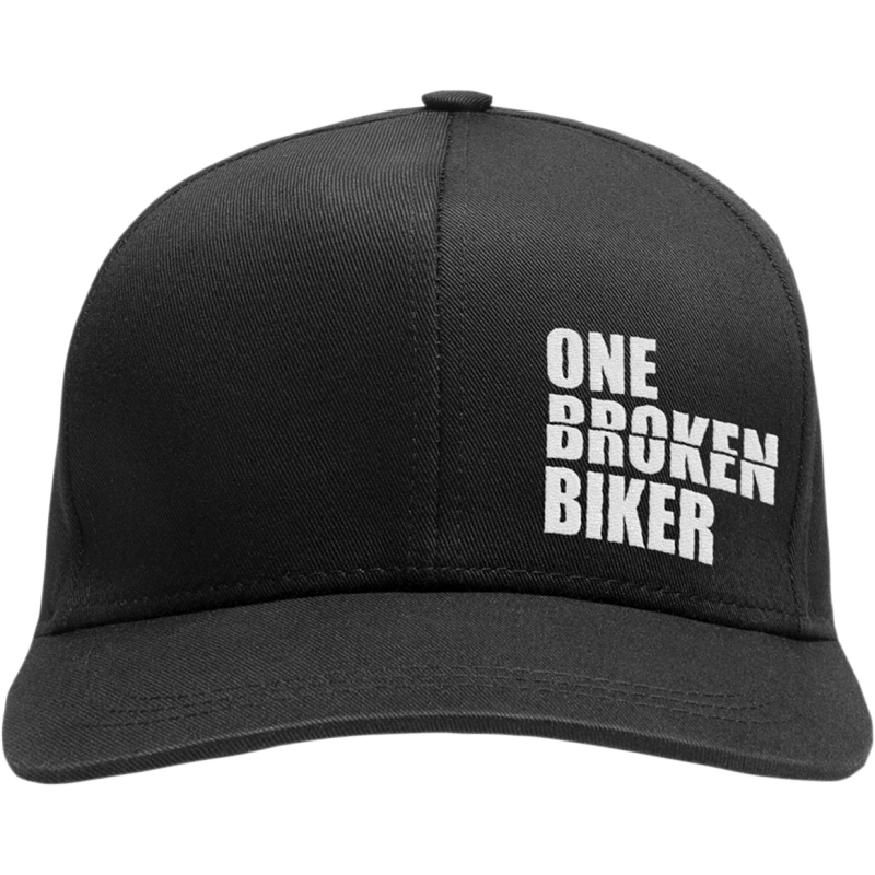 ONE BROKEN BIKER OBB STITCH LOGO VELCRO CRUVED BRIM - Driven Powersports Inc.HATBLKSTITCHVEL