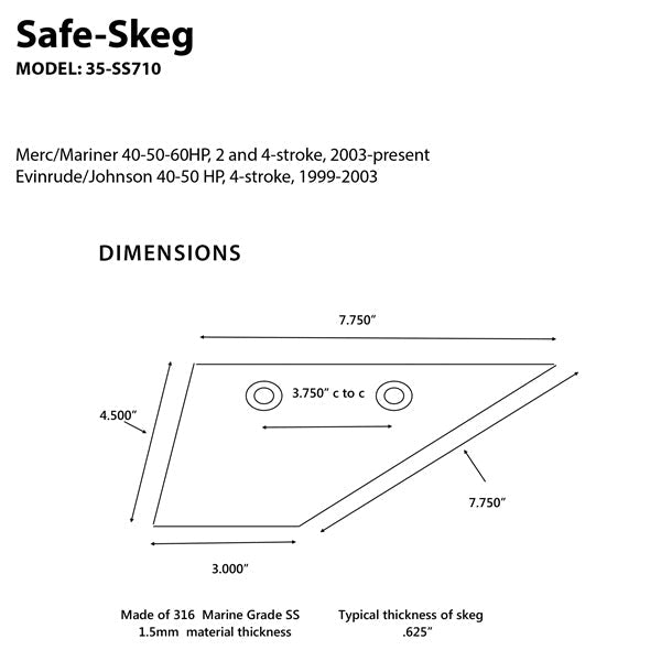 PANTHER SAFE - SKEG (35 - SS710) - DRIVEN Canada's Powersports 83612500373835 - SS710