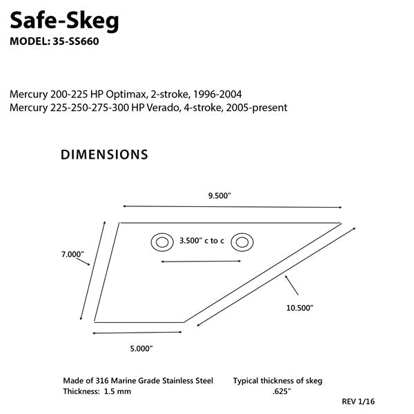 PANTHER SAFE - SKEG (35 - SS660) - DRIVEN Canada's Powersports 83612500363935 - SS660
