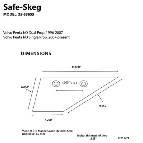 PANTHER SAFE - SKEG (35 - SS655) - DRIVEN Canada's Powersports 83612500362235 - SS655