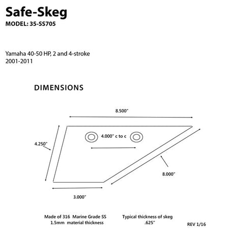 PANTHER SAFE - SKEG (35 - SS705) - DRIVEN Canada's Powersports 83612500372135 - SS705