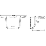 PAUL YAFFE BAGGER NATION HANDLEBAR MBB 12 96 - 18 FLHT CHR" - Driven Powersports Inc.MBB125 - 12 C - 1