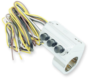 PERFORMANCE MACHINE CONTOUR LEFT 3 BUTTON SWITCH CHROME PM (0062 - 2035 - CH) - DRIVEN Canada's Powersports 0062 - 2035 - CH0062 - 2035 - CH