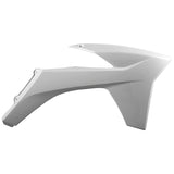 POLISPORT WHITE RADIATOR SHROUDS, KTM SX 2011 (8428600001) - Driven Powersports Inc.56044150357608428600001