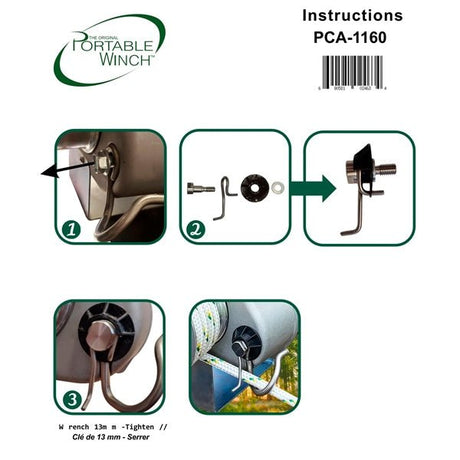 PortableWinch Entry Hookwith Tension Rod - DRIVEN Canada's Powersports 6 90581 02463 4PCA-1160
