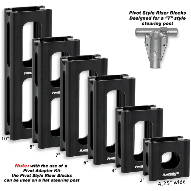 POWERMADD/COBRA PIVOT RISER BLOCK 6" ARCTIC CAT/YAMAHA - Driven Powersports Inc.61256945530845530