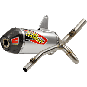 PRO CIRCUIT 08 - 22 KLX140 EXHAUST T - 6 SS W/CF END CAP - Driven Powersports Inc.0122014F