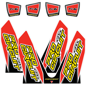 PRO CIRCUIT Ti-6 WRAP AND E/C DECAL (YZ250F) Front - Driven Powersports