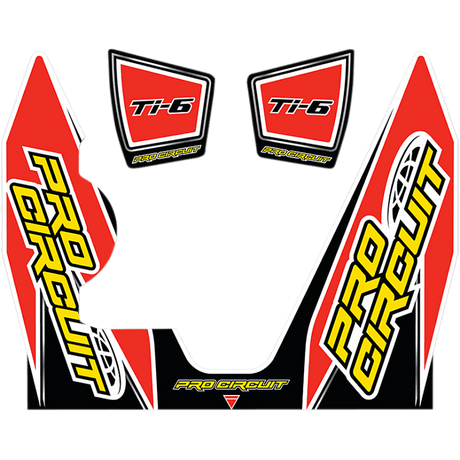 PRO CIRCUIT Ti-6 WRAP AND E/C DECAL (YZ250F) Front - Driven Powersports