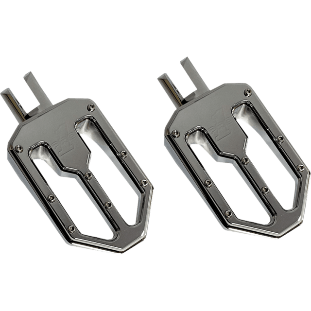 PRO - ONE PERF.MFG. MOTO V2, BILLET FOOT PEGS, CHROME, M8 SOFTAIL (500752) - DRIVEN Canada's Powersports 500752