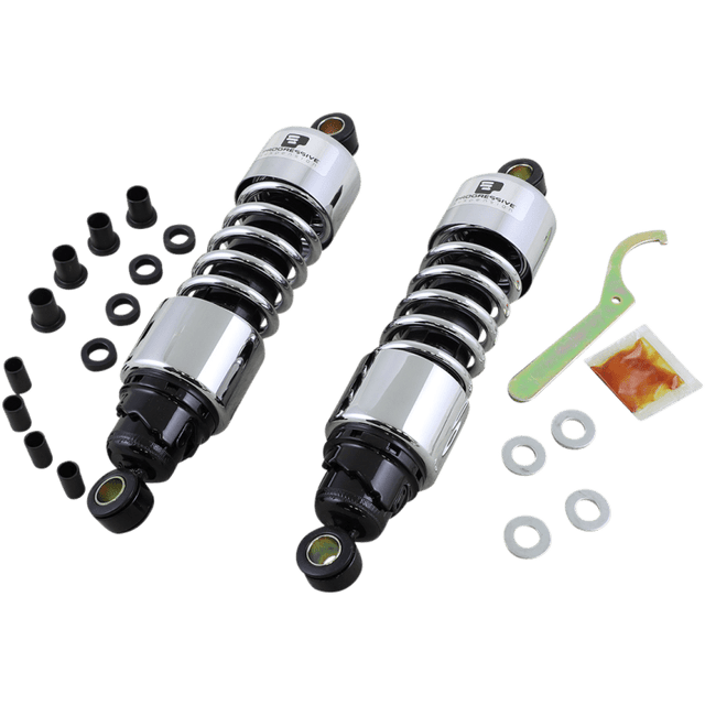 PROGRESSIVE SUSPENSION 11.5" 06 - 16 FLH/FLT 412 STD CHROME SHCKS - Driven Powersports Inc.412 - 4074C412 - 4074C