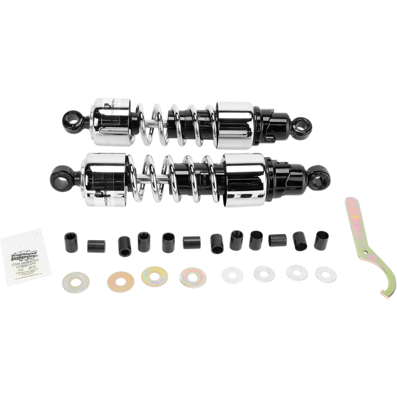 PROGRESSIVE SUSPENSION 13.0" CHROME CRUISER 412 - SERIES SHOCKS - Driven Powersports Inc.412 - 4212C412 - 4212C