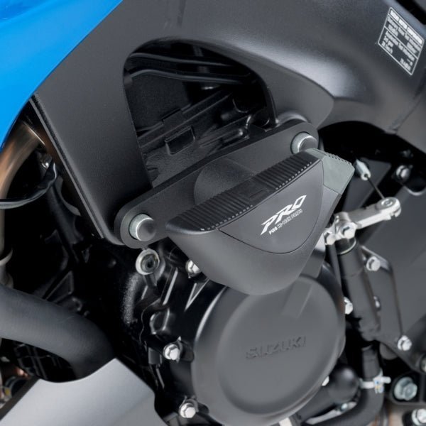 Puig Frame Sliders Pro (Suzuki) GSR750 Black - DRIVEN Canada's Powersports 84365717151737704N