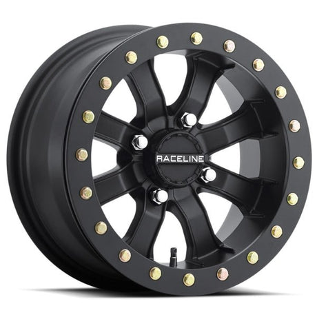 RACELINE WHEELS 14X7 4/137 A71B - BK MAMBA BLOCK MAT - DRIVEN Canada's Powersports 682108226096A71B - 47037 - T - 52