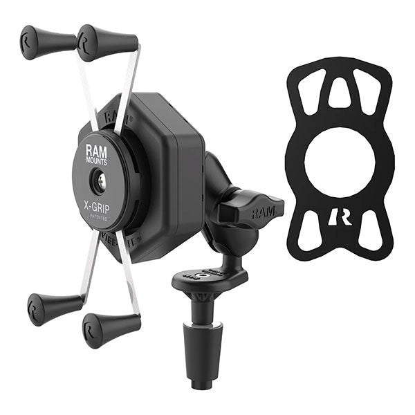 RAM Mounts RAM X - Grip Large Phone Mount With Vibe - Safe & Fork Stem Base (RAM - B - 176 - A - UN10 - 462) - DRIVEN Canada's Powersports RAM-B-176-A-UN10-462