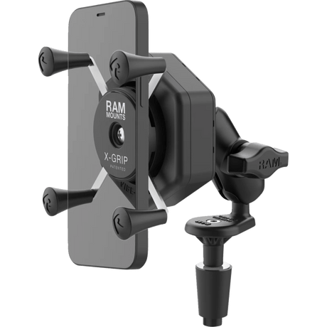 RAM Mounts RAM X - Grip Phone Mount With Vibe - Safe & Fork Stem Base (RAM - B - 176 - A - UN7 - 462) - DRIVEN Canada's Powersports RAM-B-176-A-UN7-462