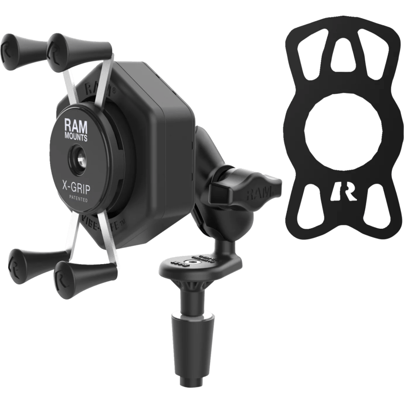 RAM Mounts RAM X - Grip Phone Mount With Vibe - Safe & Fork Stem Base (RAM - B - 176 - A - UN7 - 462) - DRIVEN Canada's Powersports RAM-B-176-A-UN7-462