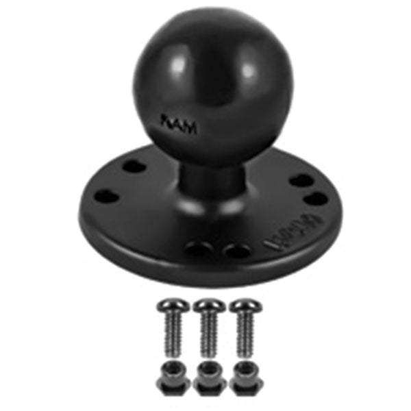 RAM MOUNTS ROUND BASE WITH BALL (RAM - 202 - G2U) - DRIVEN Canada's Powersports 793442913372RAM - 202 - G2U