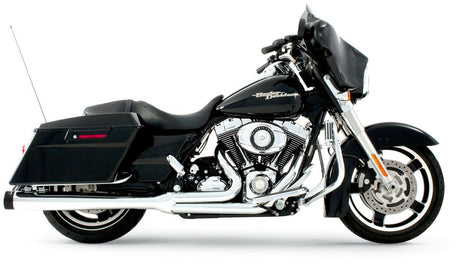 RINEHART RACING 09-16 FLH 2:1 SYSTEM END CAP Chrome White/Black Other - Driven Powersports