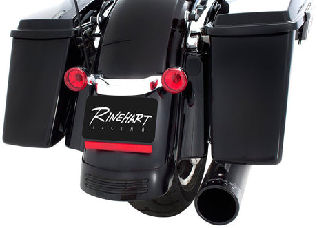 RINEHART RACING 09-16 FLH 2:1 SYSTEM END CAP Black White/Black Other - Driven Powersports