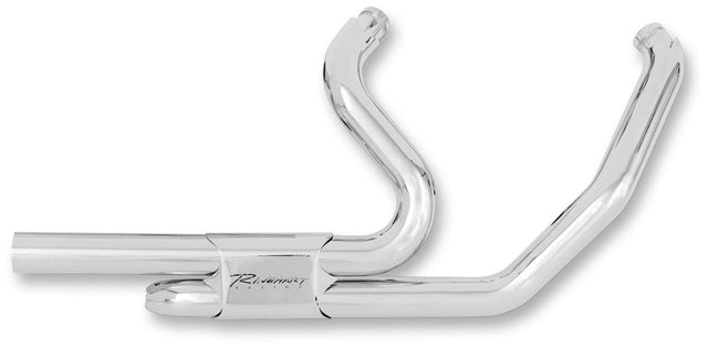 RINEHART RACING 09 - 16 FLH SLIMLINE DUALS HEADER KIT CHROME - Driven Powersports Inc.100 - 0450