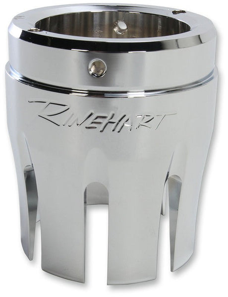 RINEHART RACING 4" MACHINED END CAP CASTLE CHROME - Driven Powersports Inc.900 - 0117