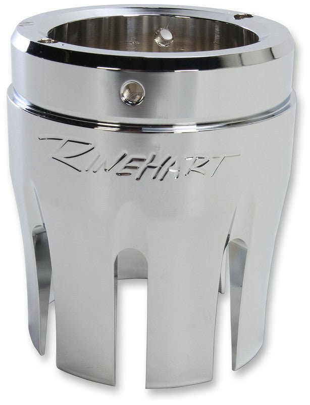 RINEHART RACING 4" MACHINED END CAP CASTLE CHROME - Driven Powersports Inc.900 - 0117