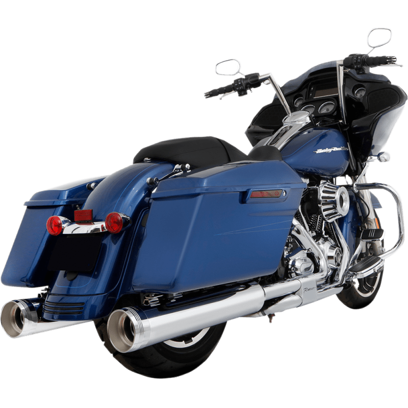 RINEHART RACING 95-16 FL MOTOPRO45 MUFFLERS TRAD Chrome/Chrome Application Shot - Driven Powersports