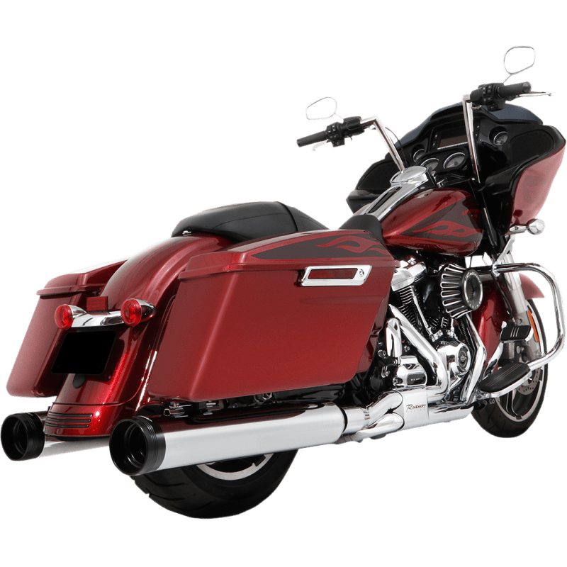 RINEHART RACING 95-16 FL MOTOPRO45 MUFFLERS TRAD Chrome/Black Application Shot - Driven Powersports